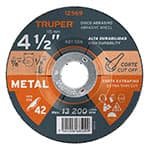 [12569] Disco Tipo 42 de 4-1/2' x 3.2 mm para corte de metal, Truper ABT-556