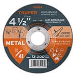 [10664] Disco de 4-1/2' para corte de metal, tipo 41, Truper ABT-786