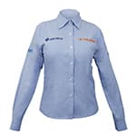 [63101] Camisa azul para dama, manga larga talla CH, Truper CAM-AZ-DLS