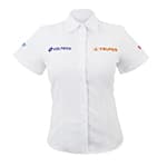 Camisa blanca para dama, manga corta talla XG, Truper CAM-BCO-DCXL