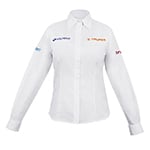 Camisa blanca para dama, manga larga talla M, Truper CAM-BCO-DLM