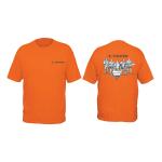 Camiseta naranja estampada 100% algodón, talla 42, Truper CAM-NAR-42