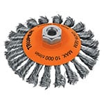 [14189] Carda tipo cónico 5' alambre trenzado, eje M14, Truper CATR-5EM