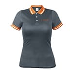 Playera tipo polo dry fit gris, para dama, talla G, Truper DRY-GD-G
