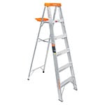 Escalera de tijera tipo ll 5 peldaños y bandeja, Truper EST-25