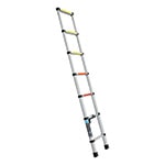 Escalera telescópica,13 peldaños, tipo II, capacidad 102kg ESTE-213