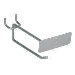 Gancho recto 4' con portaetiqueta para perfocel y ranurado GA-4X