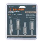 [102631] Juego de 4 piedras montadas zanco 1/4', acero inoxidable JPM-4I