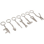 Pieza de llavero tipo herramienta en display box con 49 pz LLA-49