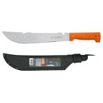 Machete rambo 12' cacha remachada naranja, con funda, Truper T-460-12X