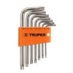 Juego de 7 llaves torx con organizador, Truper TORX-7C