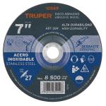 [10669] Disco Tipo 27 de 7' x 7.2 mm desbaste de acero inoxidable ABT-389