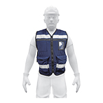 [14667] Chaleco brigadista con cintas reflejantes, color azul marino CHS-900AM