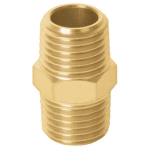 [19024] Niple de latón, tipo FF, cuerda 1/4 NPT, Truper NIPLE